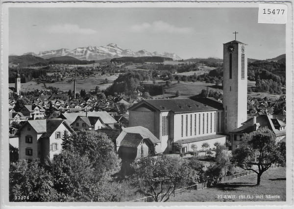 Flawil SG Kirche mit Säntis