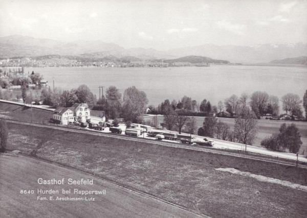 Gasthof Seefeld, Hurden bei Rapperswil - Flugaufnahmen Vorderseite
