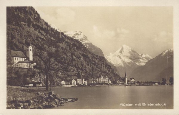 Flüelen mit Bristenstock Vorderseite