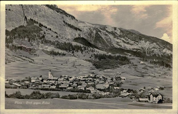 Flims - Dorf gegen Fidaz Vorderseite
