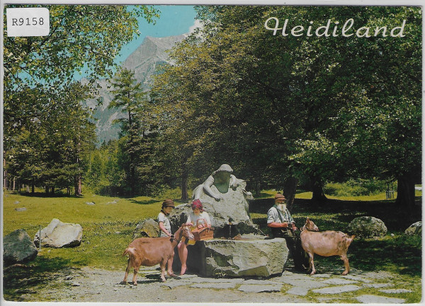 Maienfeld - beim Heidibrunnen Heidiland Ziegen chevres goats