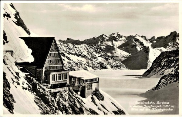 Jungfraubahn.Berghaus Vorderseite