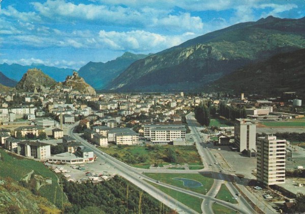 Sion avec les Château de Valère et Tourbillon Vorderseite