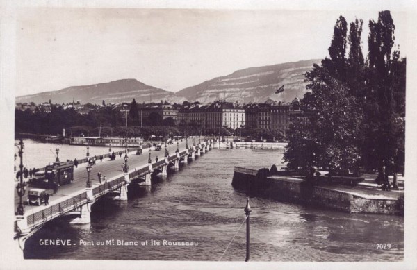 Genève - Pont du Mount Blanc et Ile Rousseau