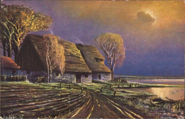 Raphael Thuck & Sons, "Oilette"Serie "Heide im Herbst" Vorderseite