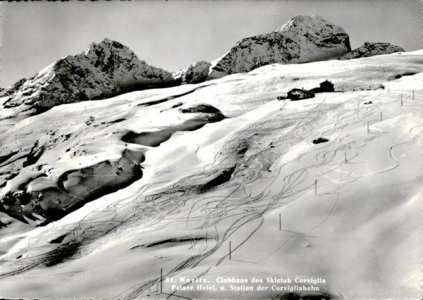 Clubhaus des Skiclub Corviglia, St. Moritz Vorderseite