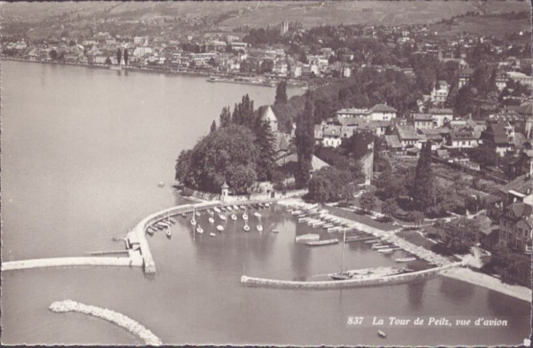 La Tour de Peilz, vue d'avion