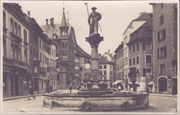 Schaffhausen, Vier-Röhrenbrunnen Vorderseite