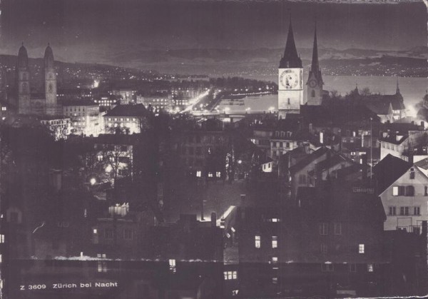 Zürich bei Nacht Vorderseite