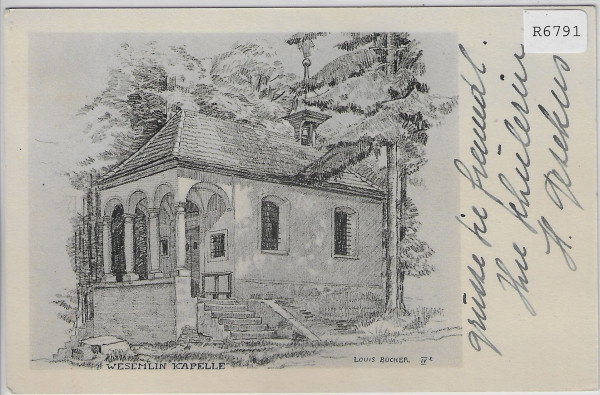 Alt-Luzern - Wesemlin Kapelle - Künstlerkarte: Louis Bucher