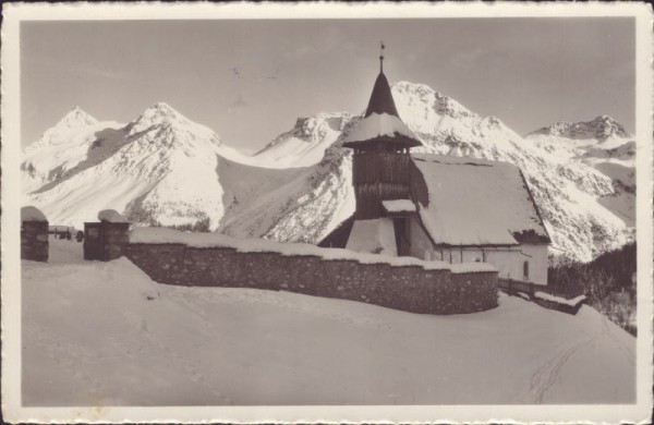 Arosa, Bergkirchlein. 1935