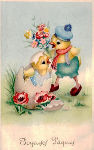Joyeuses Pâques / Fröhliche Ostern Vorderseite
