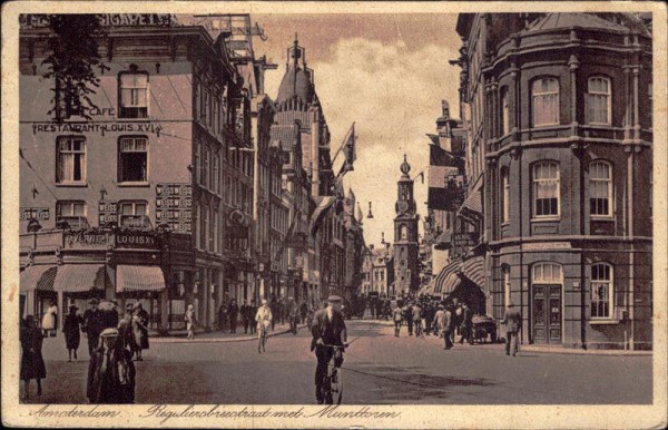 Amsterdam - Reguliersdwarsstraat met Munttoren Vorderseite