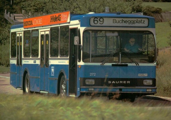 Moderner Autobus 1978, Zürich Vorderseite