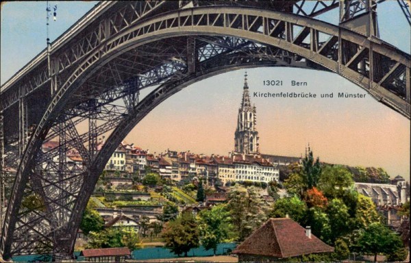 Bern Kirchenfeldbrücke und Münster Vorderseite