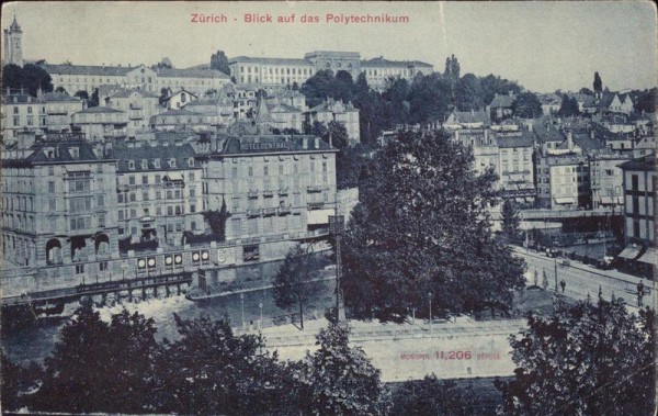 Zürich, Blick auf das Polytechnikum Vorderseite