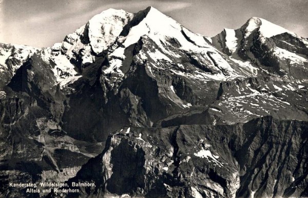 Kandersteg. Wildsigen, Balmhorn, Altels und Rinderhorn Vorderseite