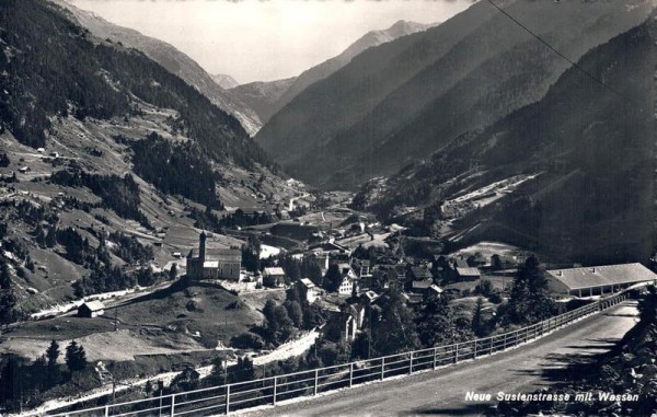 Neue Sustenstrasse mit Wassen Vorderseite
