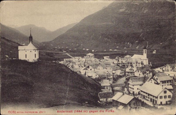 Andermatt gegen die Furka