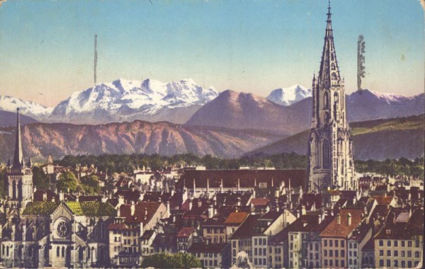 Bern, Münster mit Blümlisalp