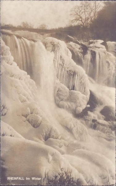 Rheinfall im Winter Vorderseite