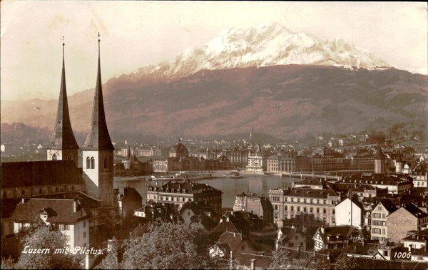 Luzern mit Pilatus. Vorderseite