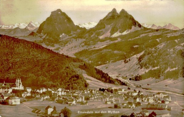 Einsiedeln mit den Mythen Vorderseite