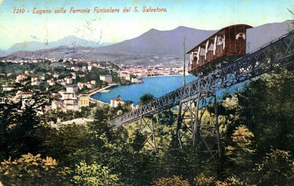 Lugano colla Ferrovia Funicolare del S.Salvatore  Vorderseite
