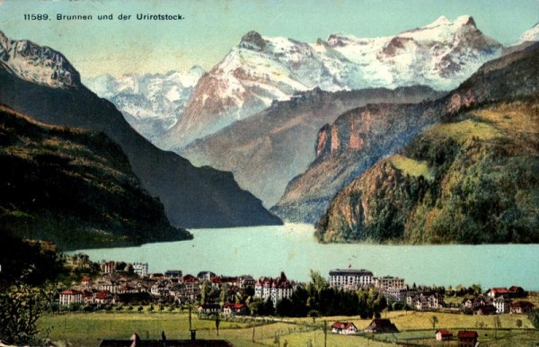 Brunnen und der Urirostock Vorderseite