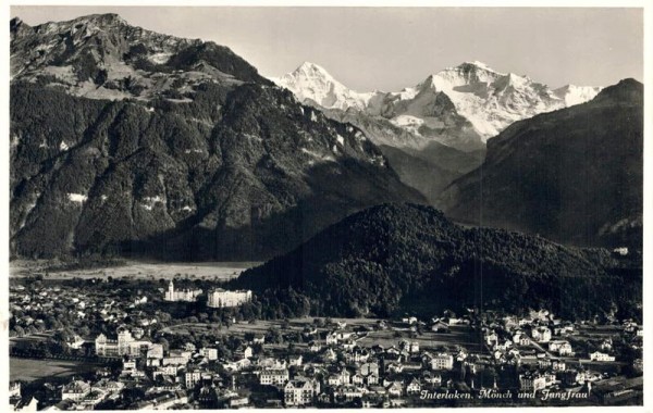 Interlaken. Mönch und Jungfrau. 1934 Vorderseite