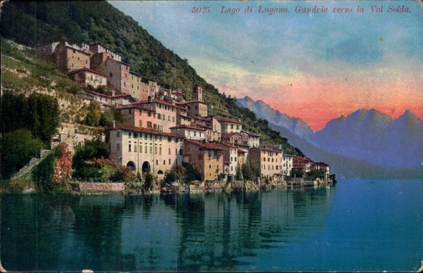 Lago di Lugano, Gandria verso la Val Solda Vorderseite