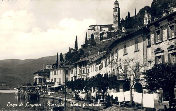 Lago di Lugano. Morcote. Vista generale Vorderseite