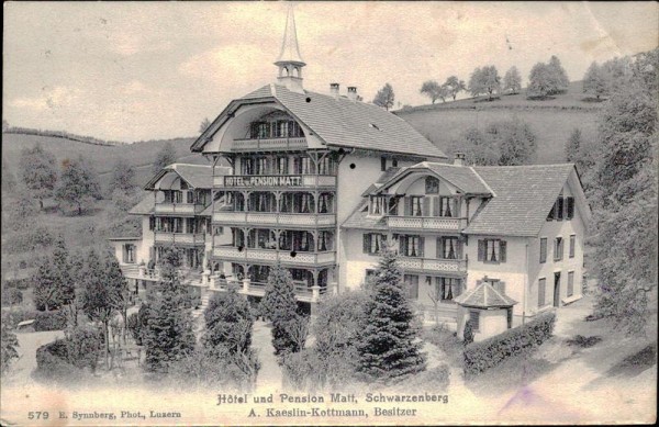Hotel und Pension Matt. Schwarzenberg Vorderseite