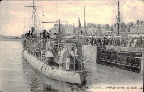 Saint-Malo - Torpilleur entrant au Bassin Vorderseite