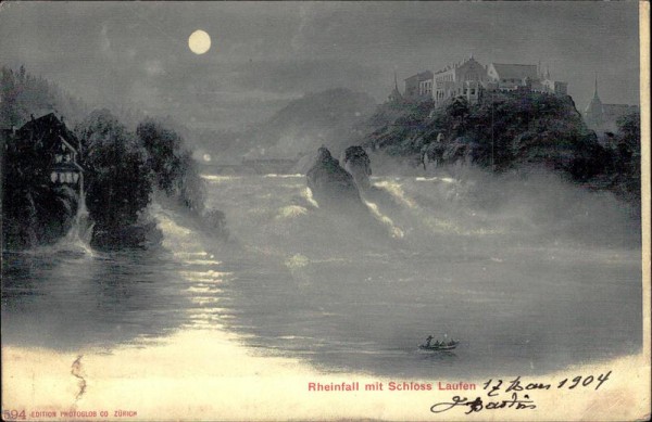 Rheinfall mit Schloss Laufen Vorderseite
