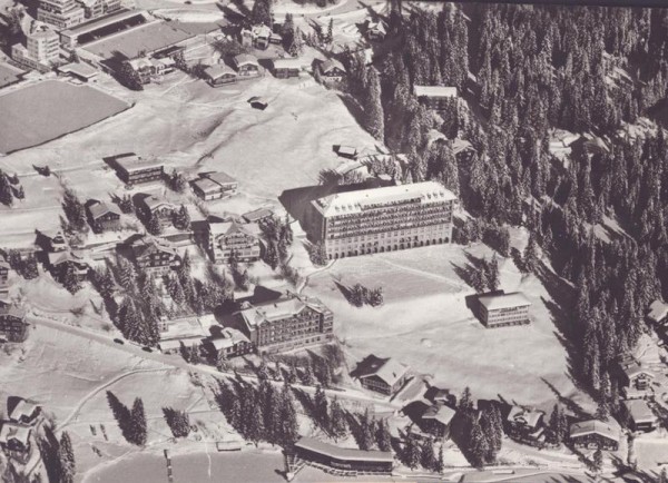 Zürcher Heilstätte Altein, Arosa - Flugaufnahmen Vorderseite