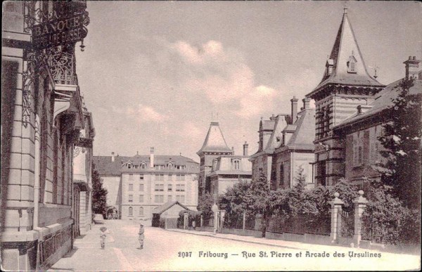 Fribourg - Rue St.Pierre et Arcade des Ursulines Vorderseite