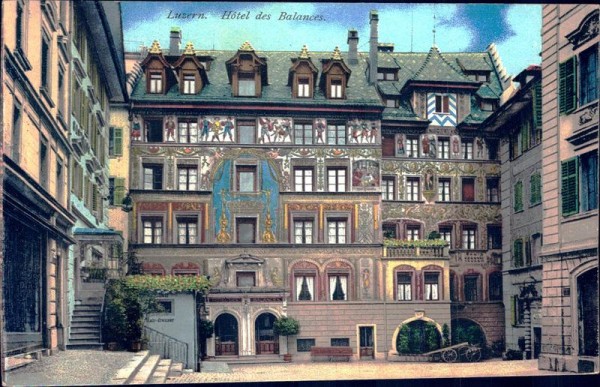 Luzern - Hotel des Balances. Vorderseite