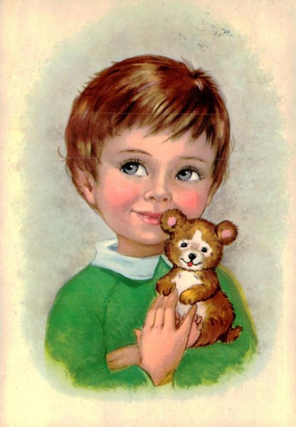 Kind mit Teddy Vorderseite