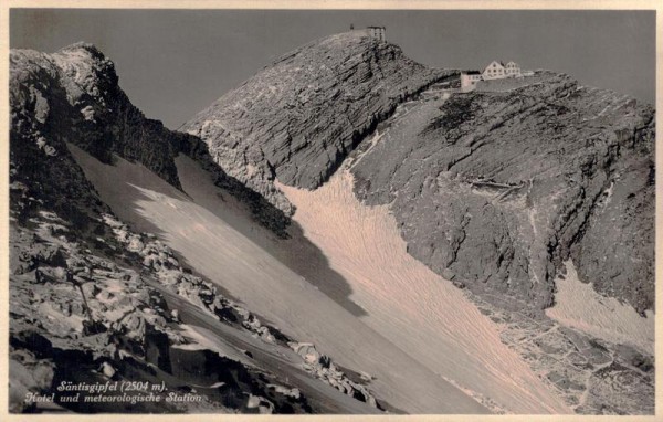 Hotel und meteorologische Station, Säntisgipfel Vorderseite