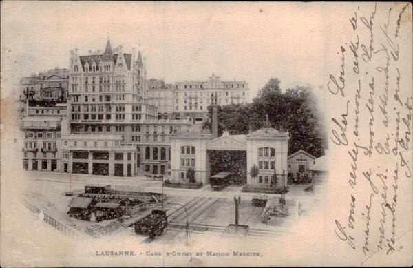 Lausanne - Gare D'ouchy et Maison Mercier Vorderseite