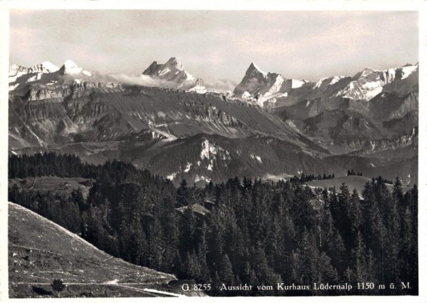 Aussicht vom Kurhaus Lüdernalp Vorderseite