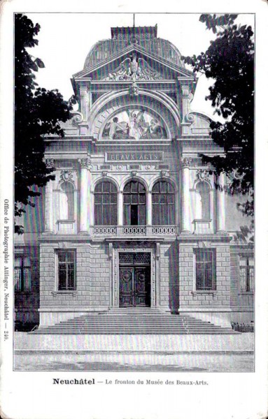 Neuchàtel, le fronton du Musée des Beaux- Arts Vorderseite