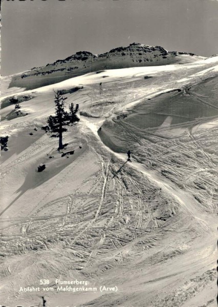 Flumserberg. Abfahrt vom Maschgenkamm Vorderseite