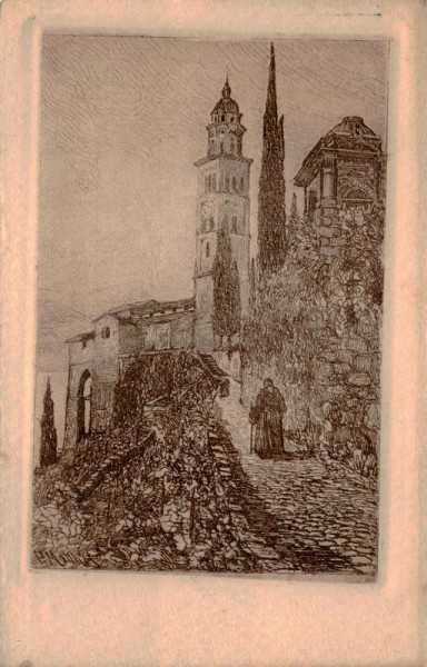 Morcote Chiesa e cimitero monumentale Vorderseite