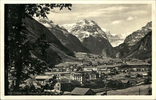 Linthal mit Selbsanft (2750 m) Vorderseite