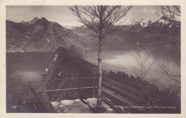 Bürgenstock, Honegg-Känzeli am Felsenweg Vorderseite