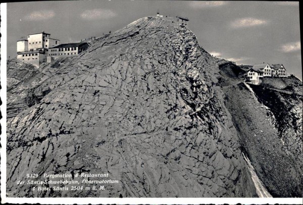 Säntis, Bergstation und alter Säntis Vorderseite