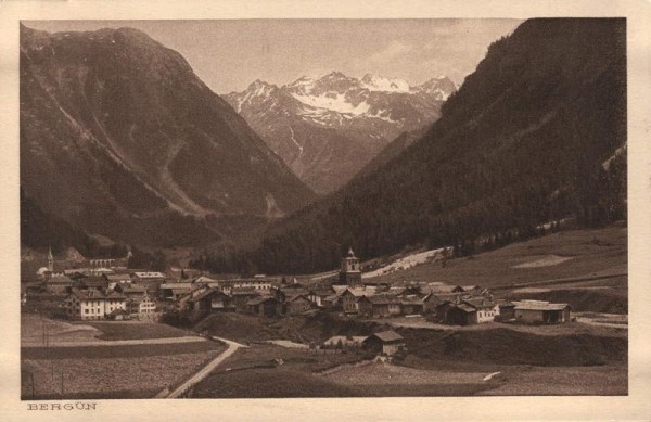 Bergün. Rhätische Bahn Vorderseite