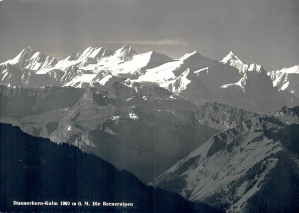 Stanserhorn-Kulm. Die Berner Alpen Vorderseite
